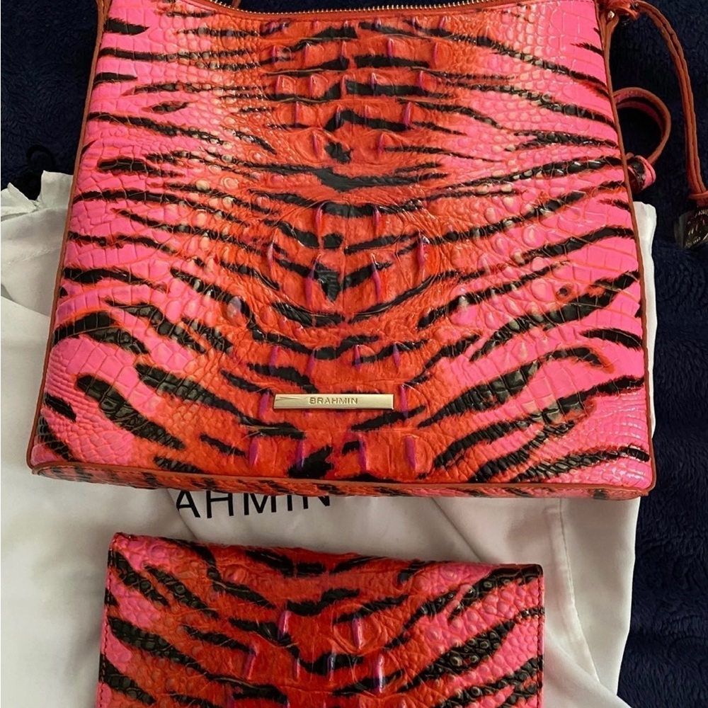 BRAHMIN, Katie Animal Print Crossbody Bag and Ady wallet